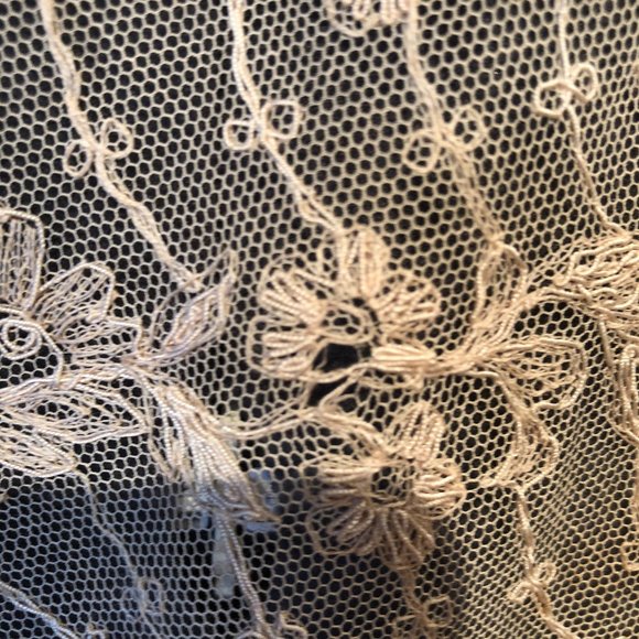 VINTAGE CREAM LACE BOLERO STYLE S/S JACKET - Picture 7 of 8